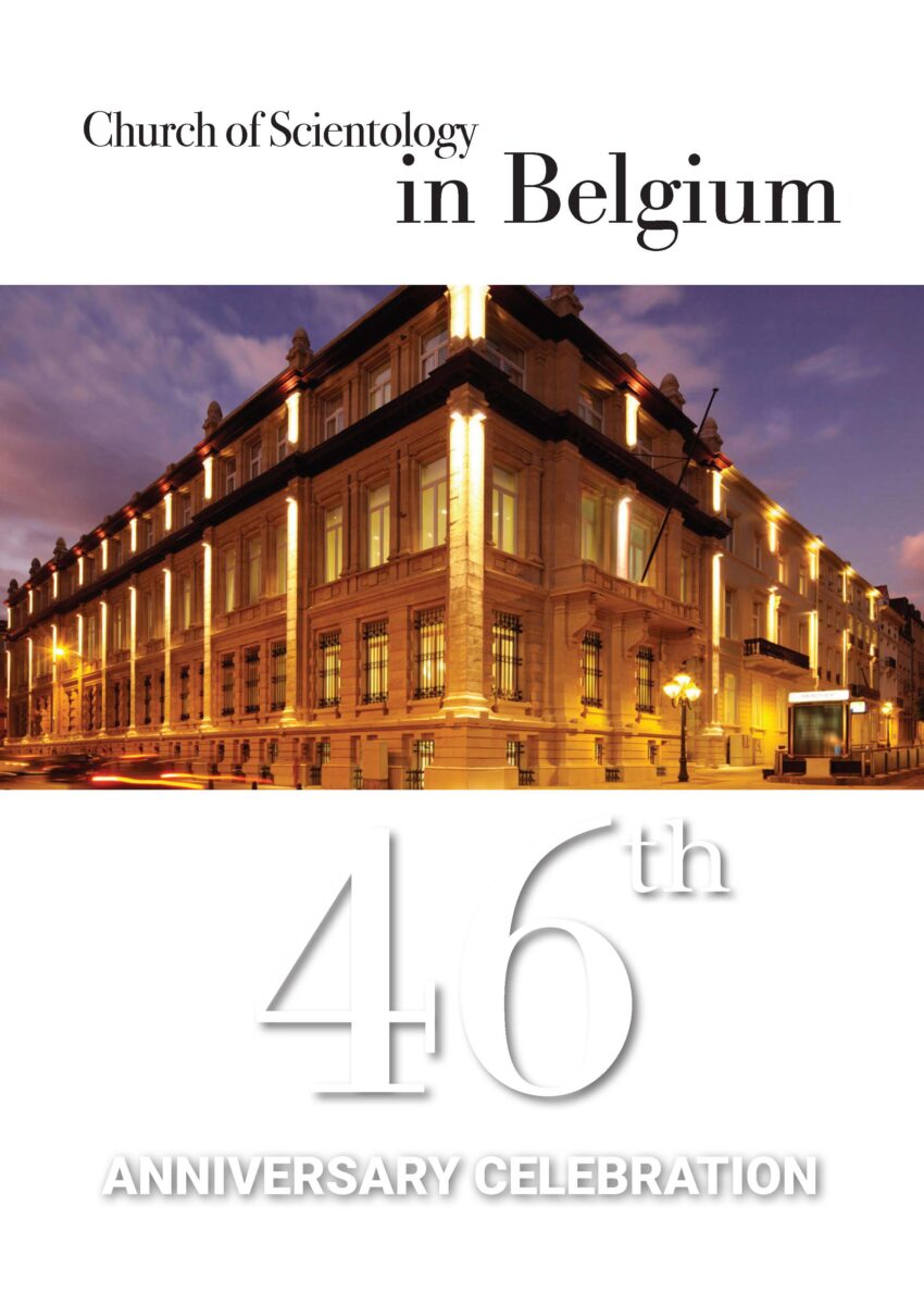 Celebration of the 46th Anniversary of the Church of Scientology in Belgium 1 Photo book Anniversary 46 Version 4 Page 01 1