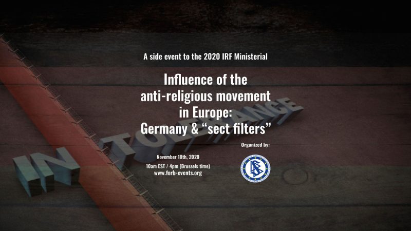 Event will discuss religious discrimination against Scientologists in Germany