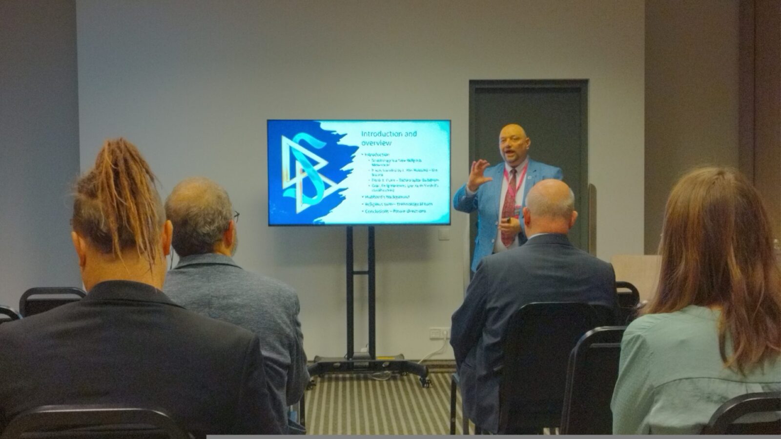 The Dance of Religion and Technology: Unveiling Scientology's Unique Intersection at the 20th Annual EASR Conference 1 attila miklovich presenting at